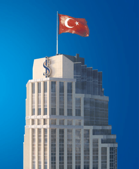 Turkey flag on building